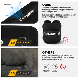 Ankle Weights for Women Men A Pair of 6 LBS Wrist Leg Arm Weights for Kids with Adjustable Strap, Strength Weighted for Walking Running Physical Therapy Jogging Fitness Home Gym Workout Black