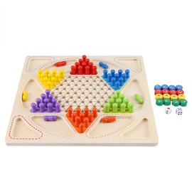 Wooden Colorful Chinese Checkers Western Publishing Smooth Aeroplane Chess