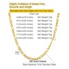 Prosteel Men's Stainless Steel 18K Gold-Plated Classic Figaro Chain /