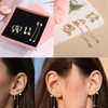 Mikovivi 3 Pairs Gold Stackable Earrings Set, Gold Dangle Earrings
