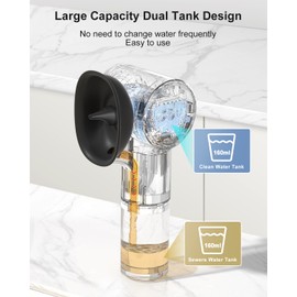 Ear Wax Removal Kit- Ear Cleaner with Hot Air Drying and Waste Water Tank,5 Water Pressure Modes for Safe & Effective Ear Cleaning and Earwax Removal (Black)