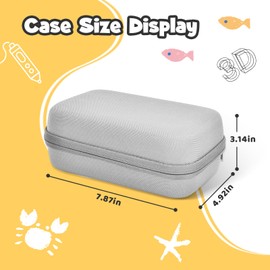 TATAVR Case Compatible with 3Doodler Start+ Essentials for 3D Pen Set for Kids, Carrying Holder Fit for Printing Pens, Storage Organizer for Printing Filament Refill, Micro-USB Charger (3D-04B-Grey)