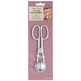 KitchenCraft ICMEATBALL Home Made Meatball Maker Tool with Non Stick Coating, Metal, 16.5 cm, Silver