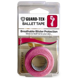 Guard-Tex Pink ¾ Ballet Tape - Self Adhering Toe Wrap for Sweatproof Blister Protection - Self Adhesive Bandage Wrap for Dance, Sports, & More, Bandage Roll - 1 Roll x 7 ½ yds