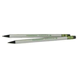 Ticonderoga SenseMatic Pencil, 0.7 mm Lead, Silver/Black Barrel, Pack of 2 - 1464311