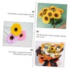 KOMBIUDA Sunflower Head Bouquet Box Pcs Soap Flowers Shower Decor
