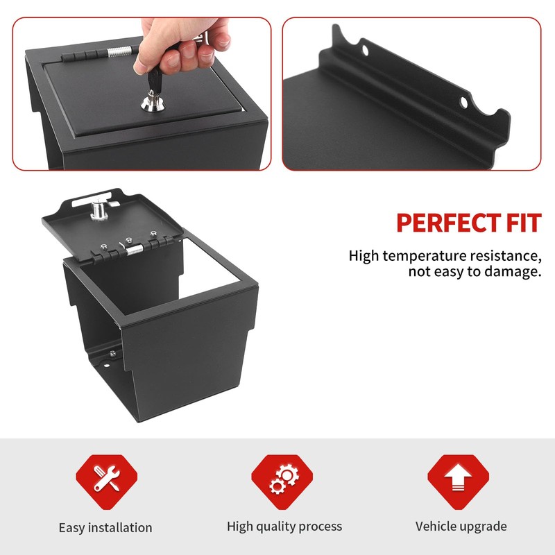 Jimen Fit for Toyota 4Runner 2010-2023, Locking Center Console Armrest