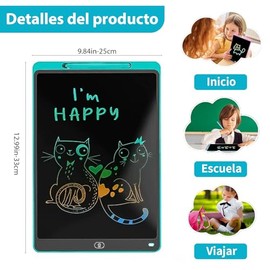 16 Pulgadas Tableta Escritura LCD Color, Tablero Electrónico de Dibujo a Color para Niños, Reutilizable y Borrable, Juguetes para Niños y Niñas a Part