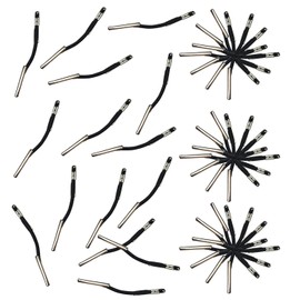 DRERIO 100 Pcs Elastic Treasury Tags Metal Treasury Tags Stationary Treasury Tags Elasticity Paper Fasteners Elasticated Paper Ties Hole Punch Ties Black Short Tags String Binders for Paper Documents