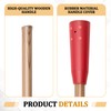 Lasnten 2 Pack 36" Wooden Pickaxe Handle with Rubber End
