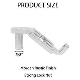 2-Pack T-Post Gate Hinge Kit, Heavy Duty 1-3/8" U-Bolt Clamps, Latch & Bolt Combo for Metal Posts & Chain Link Gates - Farm & Backyard Use (Silver), Right-Angled Latch