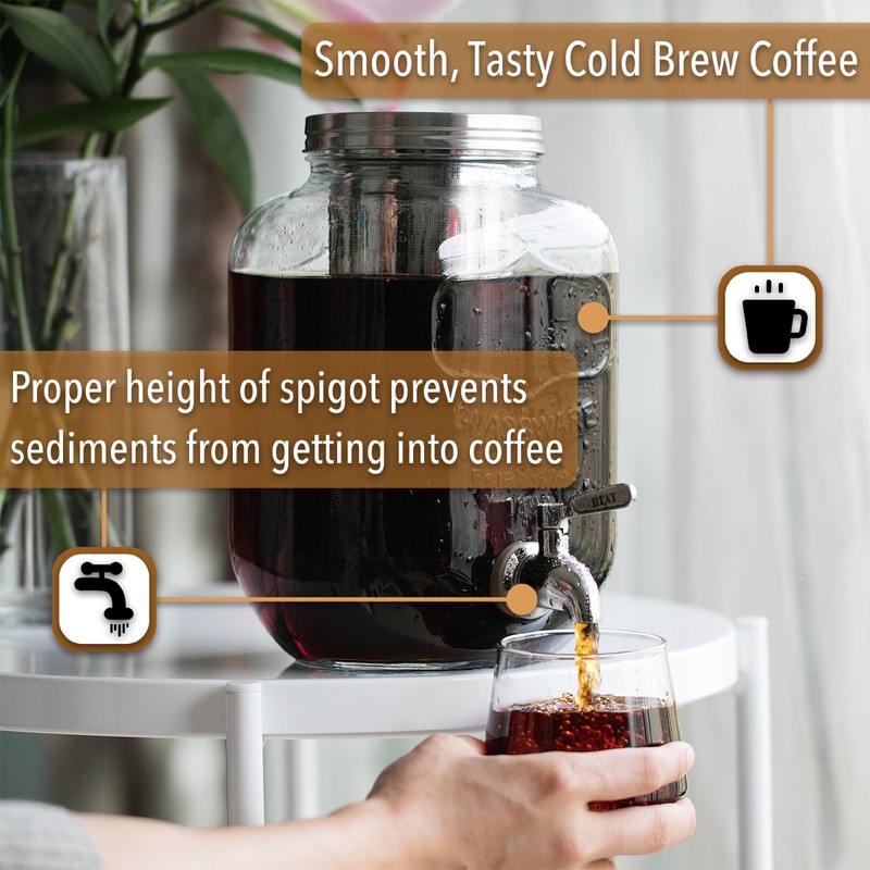 Brew To A Tea Cold Brew Coffee Maker, 1 Gallon,