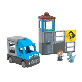 Tile Town Jurassic World Dino Escape Magnetic Tiles Set, 22 Piece Interactive Dinosaur STEM Toys Playset, Magnetic Animal Tiles for Kids Ages 3-6