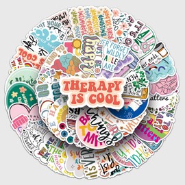 Mental Health Stickers,100Pcs Mental Health Matters Awareness Vinyl Laptops Decals Kids Teens Adults Gifts Therapist Water Bottles Bumper Helmet Book Decorative Doctor Reward Stickers