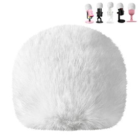 Pop Filter for Blue Yeti Microphone,Professional Mic Covers Foam with Furry Windscreen Muff Isolation Windshield for Yeti,Yeti X,Nano,Yeti Pro,Solocast,AM8,Razer Seiren and More USB Mics,White