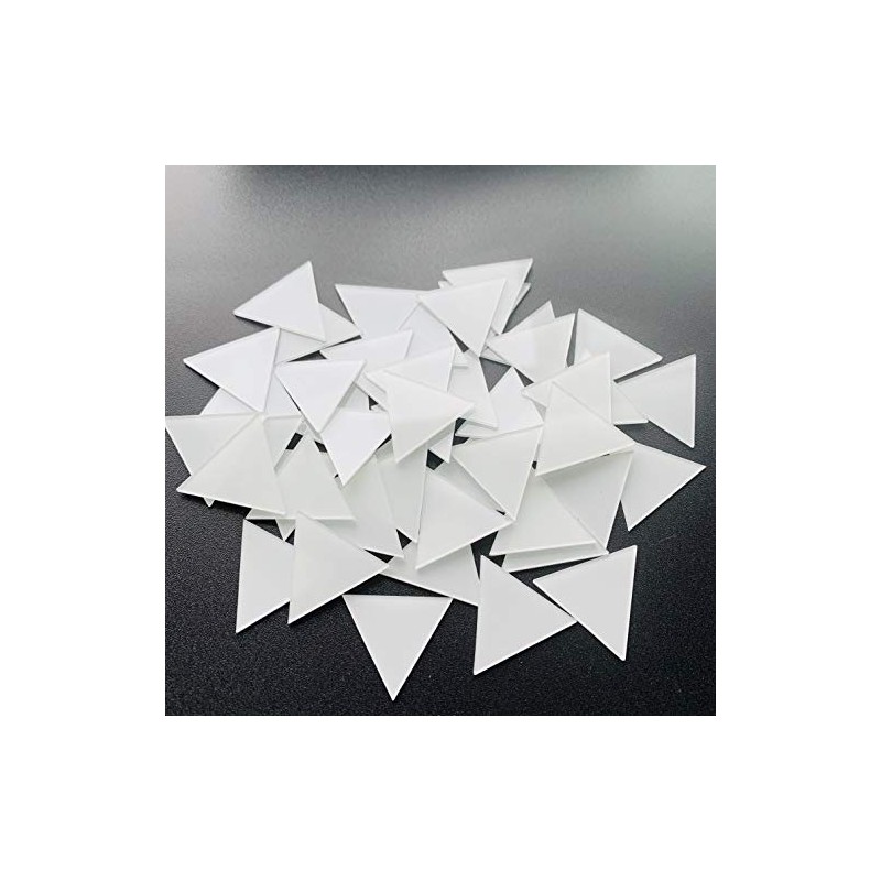 NUORUI 100 Pcs 1" White Triangle Mosaic Tile for Craft