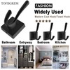 TOFIIGREM Black Wall Hooks Coat Hooks, Mudroom Hooks Bathroom Hallway