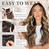 KooKaStyle Invisible Wire Hair Extensions with Transparent Headband Adjustable Size