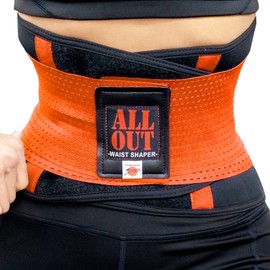 ALLOUT Waist Shaper Shaping Belt for Men Women Unisex (L, Orange)