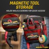 MagnoGrip 9-Pocket Magnetic Tool Pouch – Heavy-Duty 1680D Ballistic Polyester,