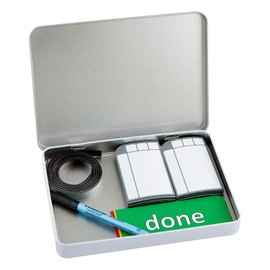 SMILEYBOARD - Magnetic Kanban Board Set - 20 Pieces Magnetic Cards - 3 Magnetic Lines - Pen