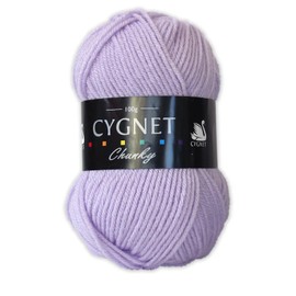Cygnet Chunky Knitting Yarn/Wool - 100g Chunky Knit Ball (Soft Lilac - 893)
