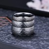 083BASE Tungsten Carbide Ring - 4mm/6mm/8mm Width, Hammered Design, Steel