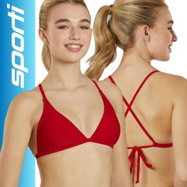 Sporti Guard Tie Back Bikini Top - Red - Large