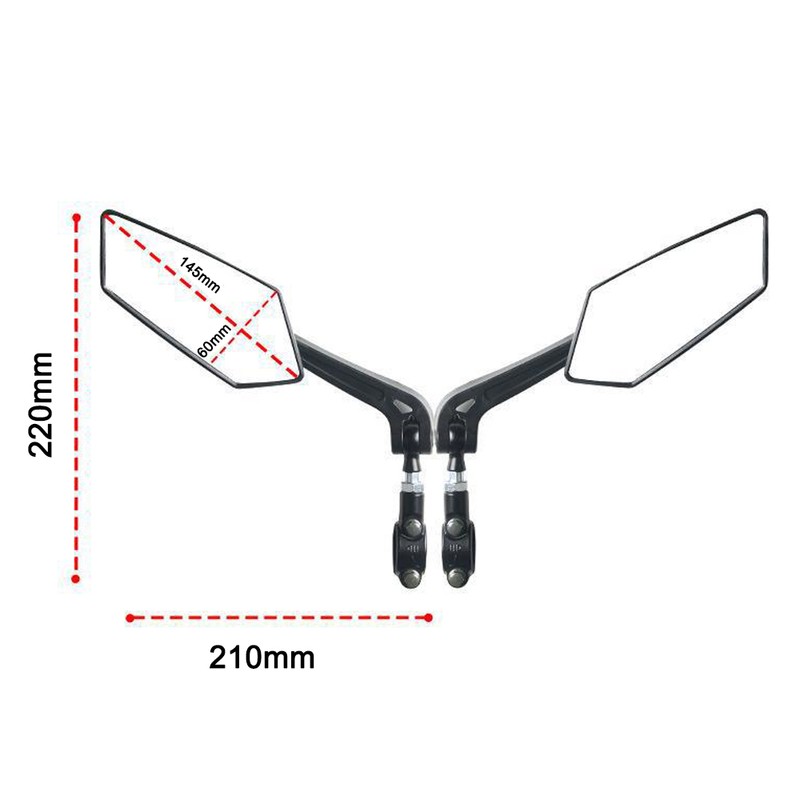 Bike Rearview Mirror Bicycle Handlebar Rear View Mirror 360° Rotatable