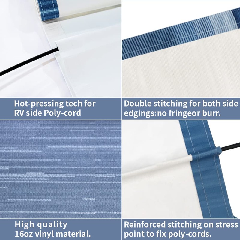 Suncode RV Awning Fabric Replacement Waterpoof Universal Outdoors Canopy for