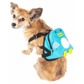 Pet Life ® 'Waggler Hobbler' Large-Pocketed Compartmental Animated Dog Harness and Pet Backpack Carrier with Added Pouch Along The Dog Packpack
