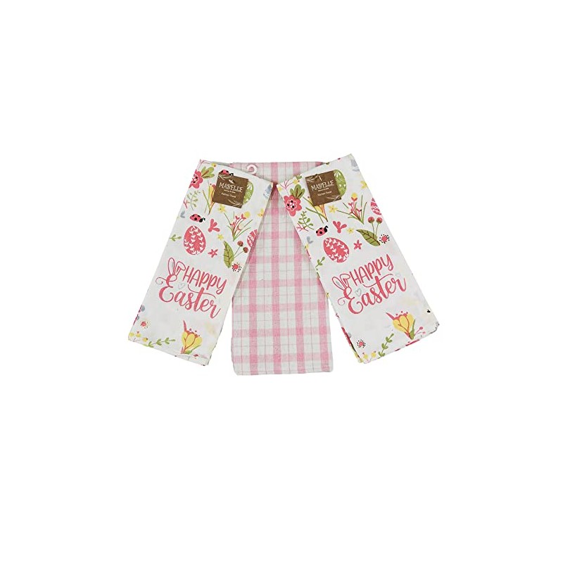 Easter Spring Kitchen Dish Towels Pot Holder Oven Mitt Set,
