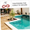 Levemolo 1set Heavy Duty Pool Cover Winch Kit Cable Self-Locking