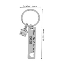BESPORTBLE Our First Home Housewarming Keychain Cute Keyring Decor for Home Portable Keychain Charm for Organization