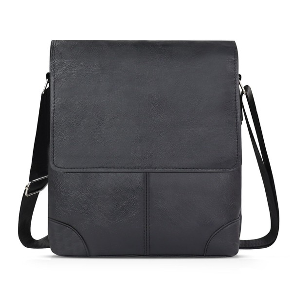 AfitLulu Men's Shoulder Bag 4 Pockets Flap Cross Body Bag