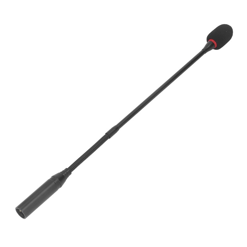 Gooseneck Microphone 17.7in Flexible Noise Reduction Gooseneck Plug in Microphone