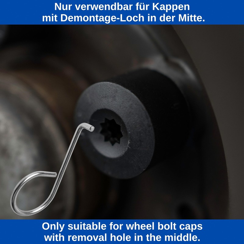 Wheel Bolt Caps Tool, Pack of 3, 3 Versions Replacement