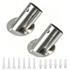 YiiSeeJo 2 PCS Stainless Steel Closet Rod Socket Brackets, 90