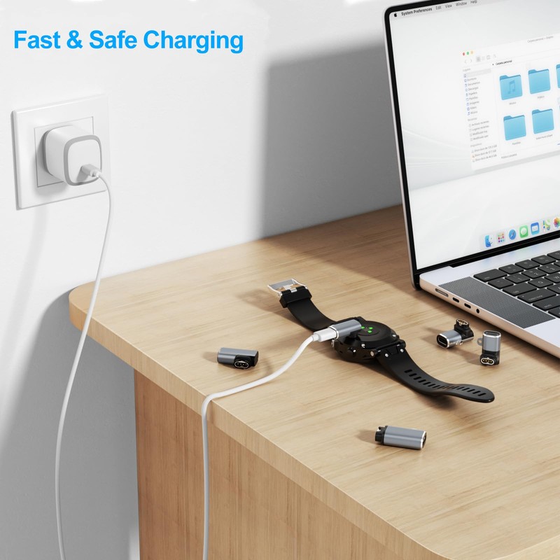 Rndono USB-C Charging Adapter for Garmin Watch