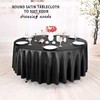 Lumaycens 10 Packs Satin Tablecloth 120 Inch Black Round Table