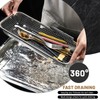 LELE LIFE 4Pcs Silverware Organizer Utensil Organizer, 304 Stainless Steel