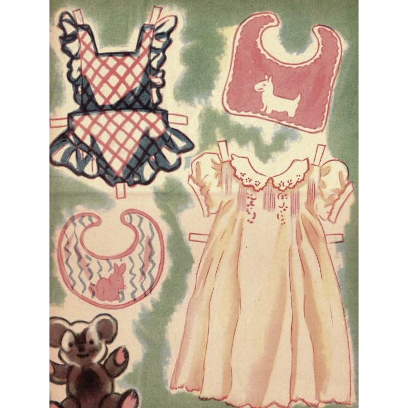VINAGE 1930s WEE WEE BABY PAPER DOLL UNCUT HD LASER