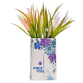 Small Decorative Books Flower Vase Bookshelf Decor Small Vase Unique Modern Book Vase for Flowers for Room Decor Aesthetic Bedroom Studio Office Book Lovers