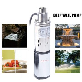 TFCFL 48V 280W DC Solar Water Pump Electric Deep Well Submersible Water Pump for Industrial and Home Use with Pure Copper Motor, 197ft High Lift