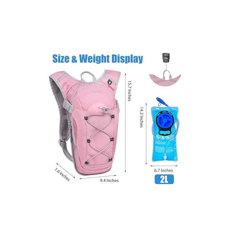 Zavothy Hydration Backpack with 2L Hydration Bladder Water Backpack for