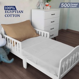 Toddler Travel Small Pillowcase with Zipper Closure, Pack of 2, 500 Thread Count 100% Soft Egyptian Cotton Decorative Mini Toddler Travel Pillow Cases 14x20 inch, Taupe