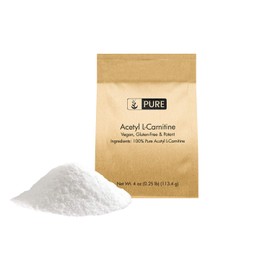 Pure Acetyl L-Carnitine Powder (4 oz) Vegan, Non-GMO & Gluten-Free, Eco-Friendly Packaging