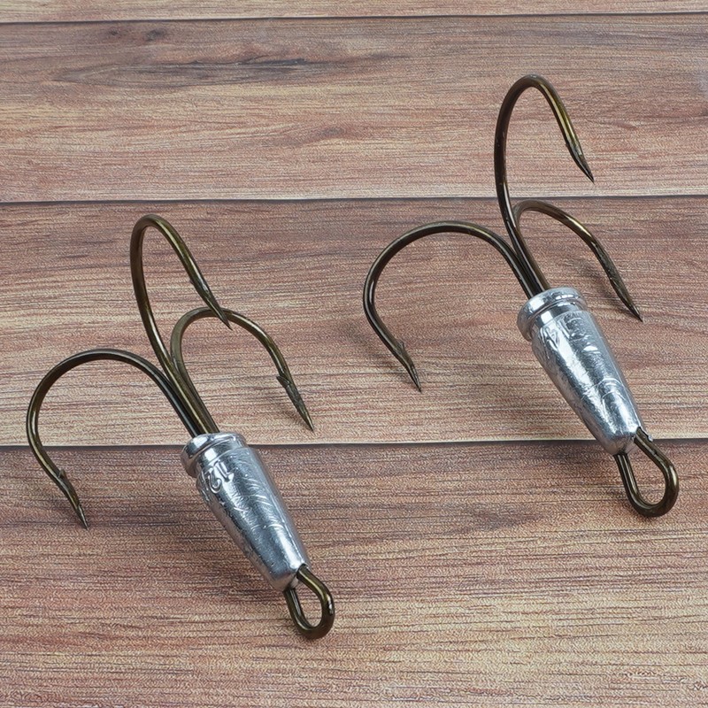 Snagging Hooks Weighted Treble Hooks, 5pcs Weighted Fishing Hooks Large