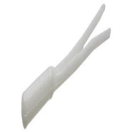 Zoom Baits 008040 Split Tail Trailer, 4" 20Pk, White