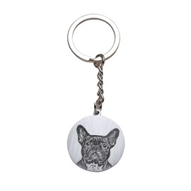 Tuoxiukan Bulldog Keychain for Kids British Bulldog Keyring Cute Small Dog Puppy Keychain Keyring Keyfob Pet Jewelry For Women Girls Car Bag Wallet Charm Dog Tag Chains, Silver